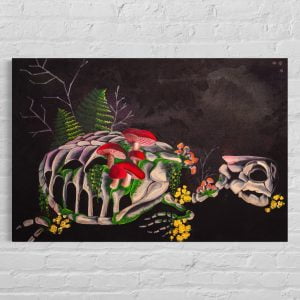 "Death From Life", Mixed Media Oil Painting, 24"x36"